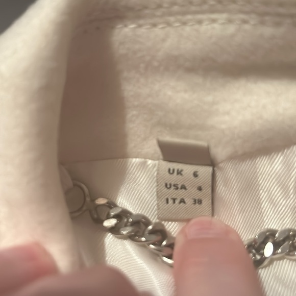 Cream Burberry virgin wool and cashmere size 4 trench